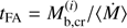$ t_{\mathrm{FA}}=M^{(i)}_{\mathrm{b,cr}}/\langle \dot{M}\rangle $