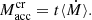 $$ \begin{aligned} M^\mathrm{cr}_{\rm acc}=t\langle \dot{M}\rangle . \end{aligned} $$