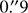 $ 0_.^{\prime\prime}9 $