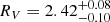 $ R_V=2.42_{-0.10}^{+0.08} $