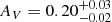 $ A_V=0.20_{-0.02}^{+0.03} $