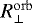 $R_{\perp}^{\mathrm{orb}}$