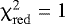$\chi^2_{\mathrm{red}}=1$