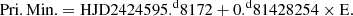 $$ \begin{aligned} {\mathrm{Pri.}}\, {\mathrm{Min.}} = {\mathrm{HJD}} 24 24595 .\!^{\mathrm{d}} 8172 + 0 .\!^{\mathrm{d}} 81428254 \times {\mathrm{E}}. \end{aligned} $$