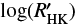 $ \log \left( R_{\text{HK}}^{\prime} \right) $