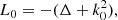 $$ \begin{aligned} L_0 = - (\Delta + k_0^2) , \end{aligned} $$