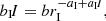 $$ \begin{aligned} b_\mathrm I\!I = b r_\mathrm{I} ^{-a_\mathrm{I} + a_\mathrm I\!I }, \end{aligned} $$