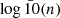 $ \bar{\log10(n)} $