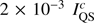 $ 2 \times 10^{-3}\, I^c_{\rm QS} $
