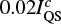 $ 0.02 I^c_{\rm QS} $