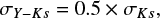 $ \begin{equation} \label{eq:kernelwidthSPSUNDSCRtwo} \sigma_{Y{-}Ks} = 0.5 \times \sigma_{Ks}, \end{equation} $