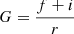 $$ \begin{aligned}&G = \frac{f+i}{r}\end{aligned} $$