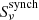 $ S_\nu ^{{\rm{synch}}}\ $