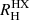$ R_{\mathrm{H}}^{\mathrm{HX}} $
