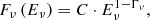 $$ \begin{aligned} F_\nu \, (E_\nu ) = C \cdot E^{1-\Gamma _\nu }_\nu , \end{aligned} $$