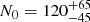 $ N_0=120^{+65}_{-45} $