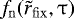 $f_{\rm{n}} (\tilde r_{\rm{fix}}, \mathrm{\tau} )$