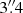 $ 3\overset{\prime \prime }{.}4 $