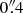 $ 0\overset{\prime \prime }{.}4 $