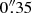 $ 0\overset{\prime \prime }{.}35 $