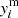 $ y_i^{\text{m}} $