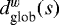 $d^w_{\textrm{glob}}(s)$