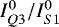 $I_{Q3}^{0}/I_{S1}^{0}$