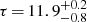 $ \tau\,{=}\,11.9^{+0.2}_{-0.8} $