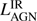 $ L^{\mathrm{IR} }_{\mathrm{AGN} } $