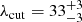 $ \lambda_{\mathrm{cut}}=33^{+3}_{-3} $