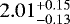 $2.01_{-0.13}^{&#x002B;0.15}$