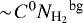 $\,\sim\!C^0 {N_{\textrm{H}_{2}}}^{\textrm{bg}}$