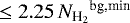$\le 2.25\, {N_{\textrm{H}_{2}}}^{\textrm{bg,min}}$