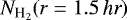 ${N_{\textrm{H}_{2}}}(r=1.5\,\textit{hr})$