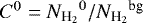 $C^0={N_{\textrm{H}_{2}}}^0/{N_{\textrm{H}_{2}}}^{\textrm{bg}}$