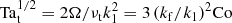 $ \mathrm{Ta}_{\rm t}^{1/2}=2\Omega /\nu _{\rm t}k_1^2=3\,(k_{\rm f}/k_1)^2\mathrm{Co} $