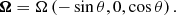 $$ \begin{aligned} {\boldsymbol{\Omega }}=\Omega \left(-\sin \theta , 0, \cos \theta \right). \end{aligned} $$