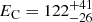 $ {E_{\mathrm{C}}}=122^{+41}_{-26} $