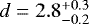 $d=2.8^{&#x002B;0.3}_{-0.2}$
