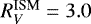 $R_{V}^{\text{ISM}}=3.0$