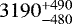 $3190_{-480}^{&#x002B;490}$