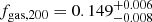 $ f_{\mathrm{gas,200}}=0.149_{-0.008}^{+0.006} $