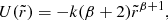 $$ \begin{aligned} U({\tilde{r}})=-k (\beta +2) {\tilde{r}}^{\beta +1}, \end{aligned} $$