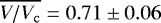 $\overline{V/V_{\rm{c}}}=0.71\pm0.06$