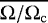 $\overline{\Omega/\Omega_{\rm{c}}}$