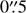 $ 0{{\overset{\prime\prime}{.}}}5 $