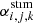 $ \alpha_{i,j,k}^{\mathrm{stim}} $