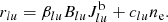 $$ \begin{aligned} r_{lu} = \beta _{lu} B_{lu} J^{\mathrm{b} }_{lu} + c_{lu} n_{\mathrm{e} }. \end{aligned} $$