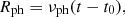 $$ \begin{aligned} R_{\mathrm{ph} } = \nu _{\mathrm{ph} } (t-t_0), \end{aligned} $$