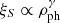 $ {\xi _S} \propto \rho _{{\rm{ph}}}^\gamma $